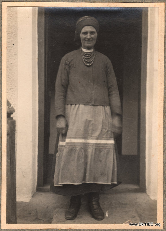Woman in village dress