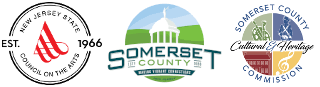 Logos of the Somerset County Cultural & Heritage Commission, Somerset County, and the NJ State Council on the Arts