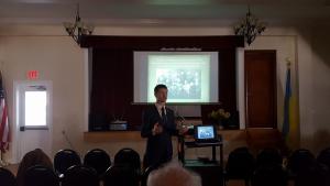 Pavlo Podobev speaks at the UHEC