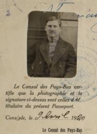 Oleksii Balabas passport photograph, 1920