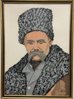 Embroidered portrait of Taras Shevchenko