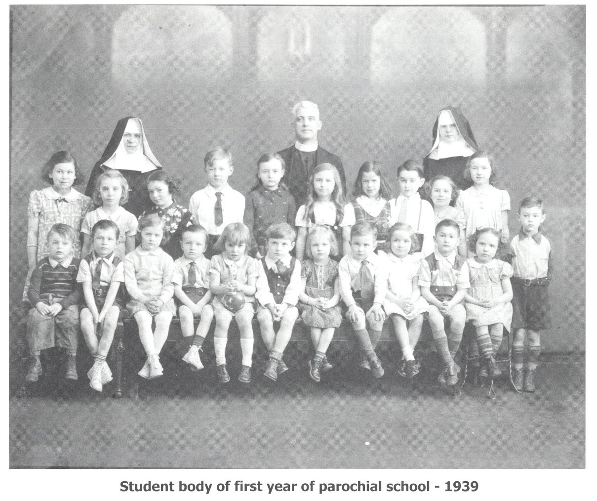 Student body of first year of parochial school, St. John the Baptist Ukrainian Catholic parish