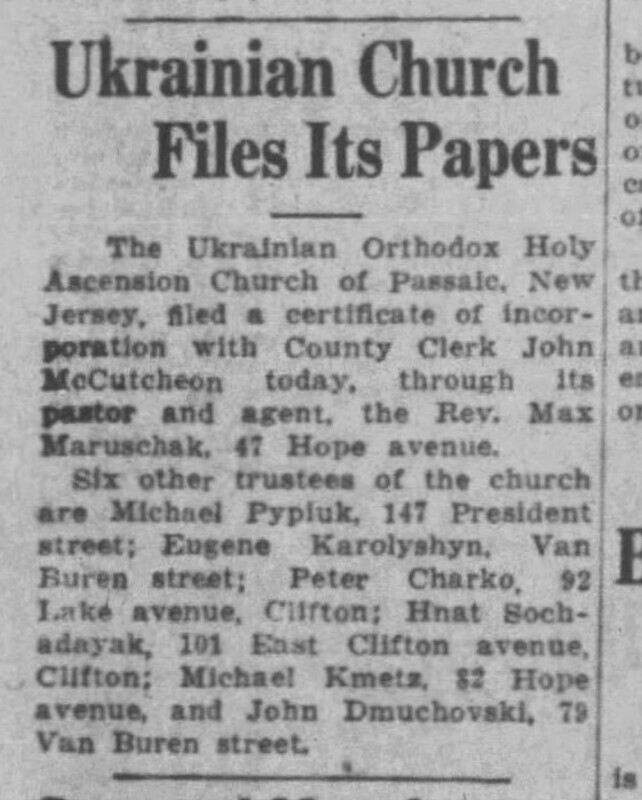 Ukrainian Church Fie Its Papers