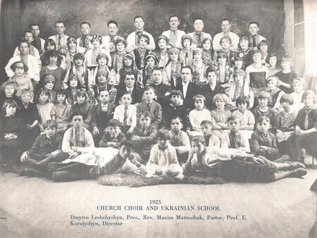 Church choir and Ukrainian school, Holy Ascension parish (Passaic)